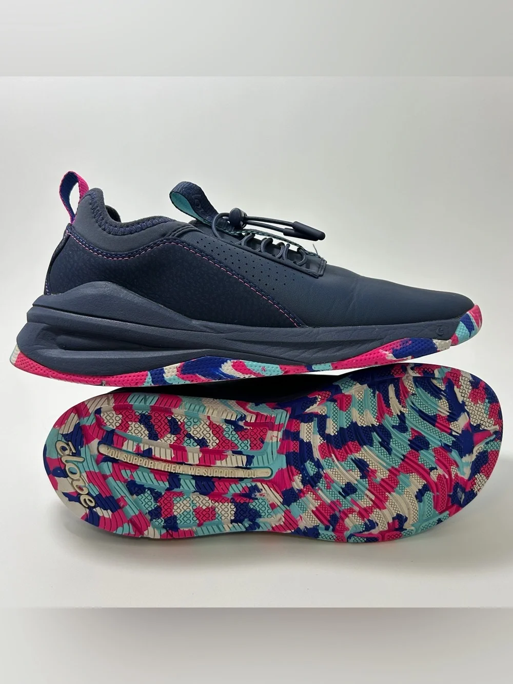 Clove Women’s Classic Blue Art Paint Sole Nursing Sneakers Sz 8 Limited Ed EU 39